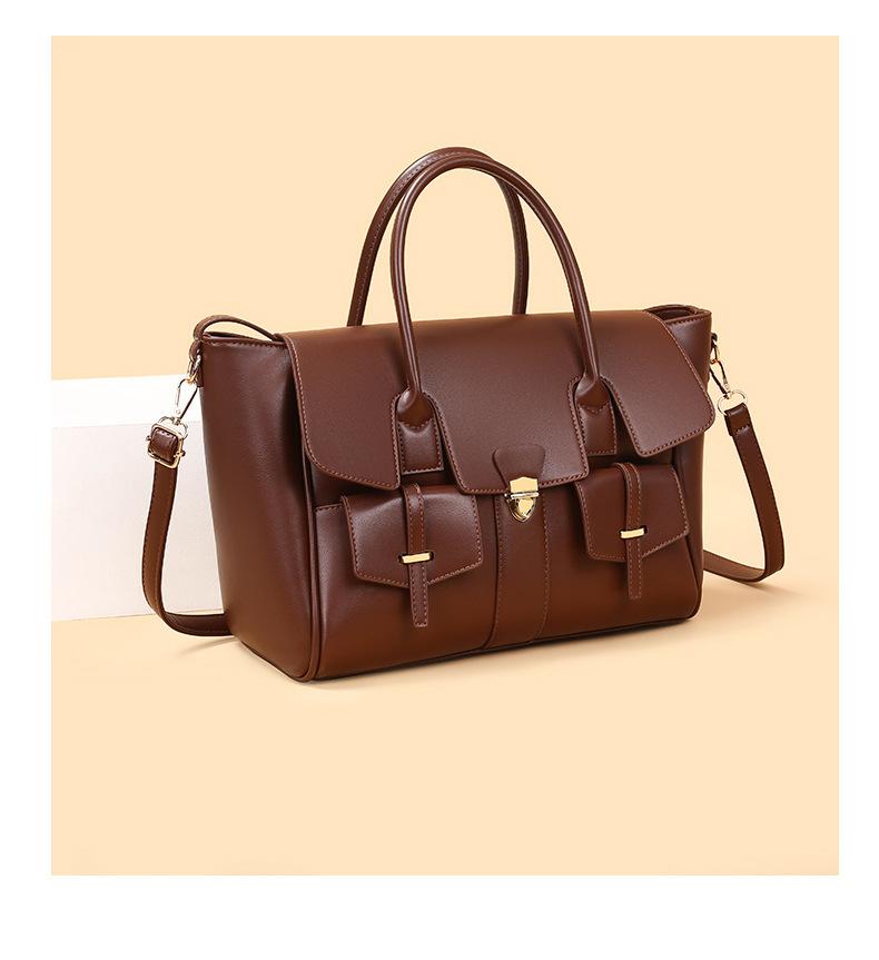 Vintage Handheld Tote Bag, New Large-Capacity Briefcase for Women, Suitable for Business Trips and Commuting