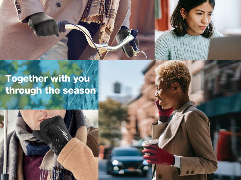 Winter Gloves Women Men Ski Gloves Liners Thermal Warm Touch Screen, Perfect for Cycling, Running, Driving, Hiking, Walking, Texting, Freezer Work, Gardening, and Daily Activities SRG102 winter gloves full finger
