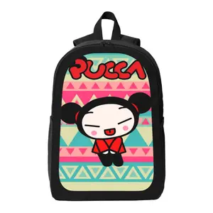 PUCCA Cartoon Backpack - Cute character design, large capacity, adjustable shoulder straps, durable and lightweight, sturdy construction, perfect gift