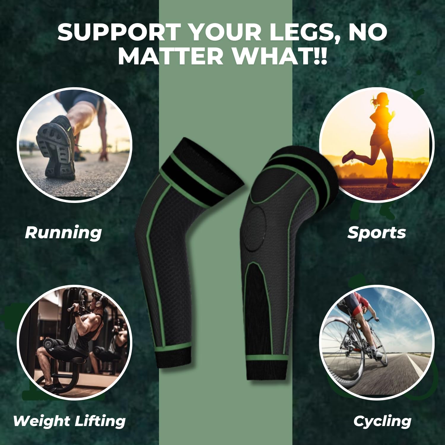 High-Elasticity Unisex Extended-Length Wrap Knee Brace,Breathable Knit Support Sleeve with Artemisia Warmth for Sports & Running,Adjustable Compression Strap for Basketball,Hiking,Joint Pain Relief