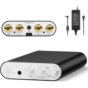 M10  Audio Amplifier with  5.4, 300W+300W 2.0  Stereo Amplifier System for  Theater Speakers w/36V Adapter, TPA3255 300W Class D Digital Amp for  Audio System