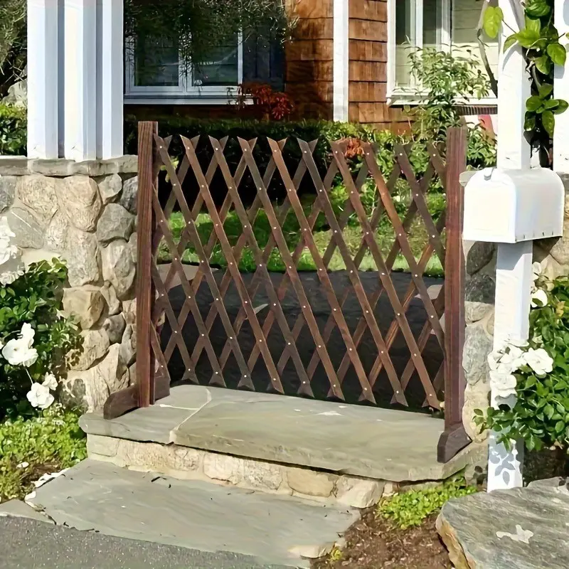 1pcs No-Drill Adjustable Versatile Fence, Frost-Resistant Grid Design, Ideal for Indoor/outdoor Garden Decor, Balcony and Patio Privacy Screen