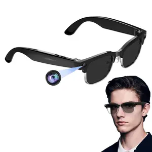 Video Recording Smart Glasses, with 8MP Anti-Shake Camera, 4GB Memory Build-in (No TF Card Need), 1080P Video , AI Voice Assistant ,AI Translation Sunglasses, IP66 Dust/ Waterproof, Wi-Fi Transfer ,Bluetooth Call ,Music Play