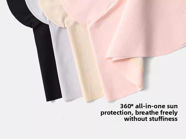 Ice silk face mask for women, new high-fashion sun protection mask, full-face neck protection integrated mask, sunshade and UV protection