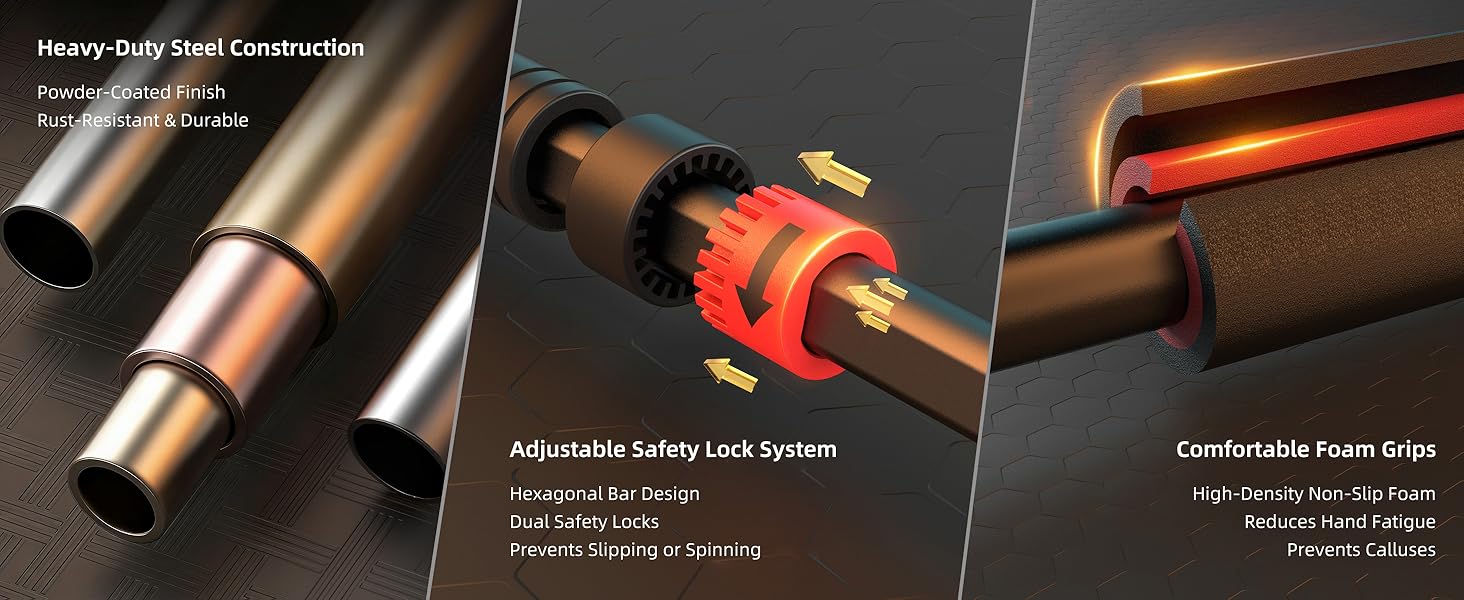 Adjustable Doorway Pull-Up Bar for Home Gym Multi-Position Chin-Up Bar Upper Body Strength Training No Drill Fitness Equipment Anti-Slip Secure Workout Bar for Home Apartment Dorms Office Bodybuilding Exercise