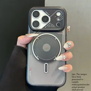 Luxury High Tech skin feel For Magsafe Magnetic suction case For iPhone 17 Air 16 15 14 13 TPU fall resistant back cover