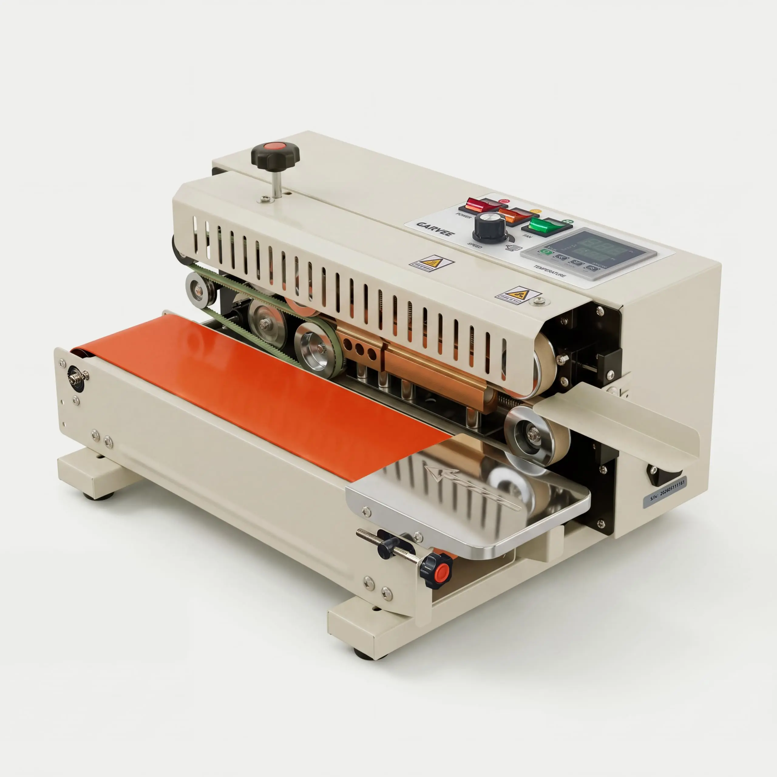 Garvee Continuous Bag Band Sealing Machine with Adjustable Seal Width from 0.24 to 0.47 Inches for Efficient and Reliable Packaging Solutions