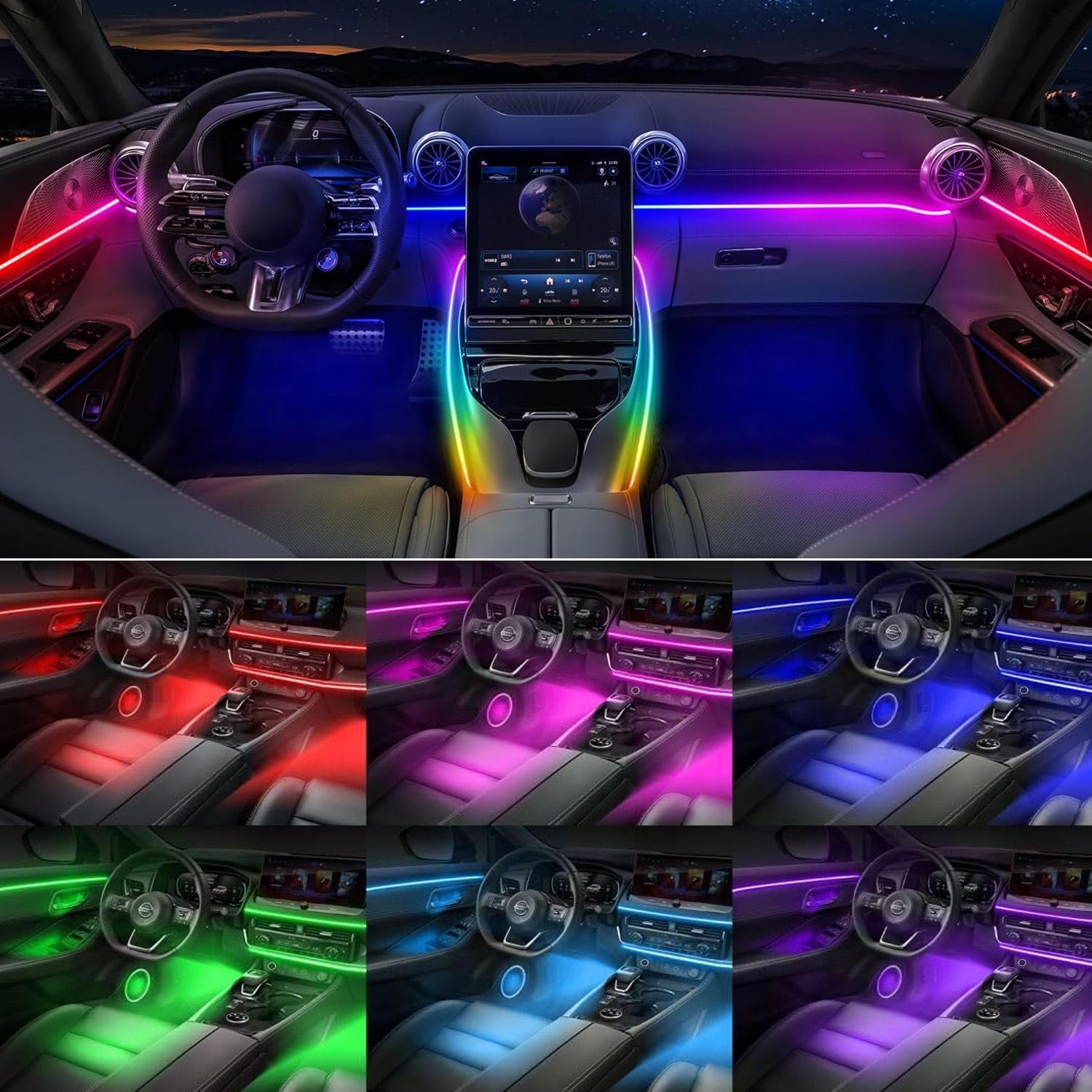 110cm Car LED Light, RGB Car Interior Atmosphere Lamp strip,USB Powered Center Console Dashboard Acrylic Lamps Strip APP Remote Control 110cm Car LED Light, RGB Car Interior Atmosphere Lamp strip,USB Powered Center Console Dashboard Acrylic Lamps Strip APP Remote Control