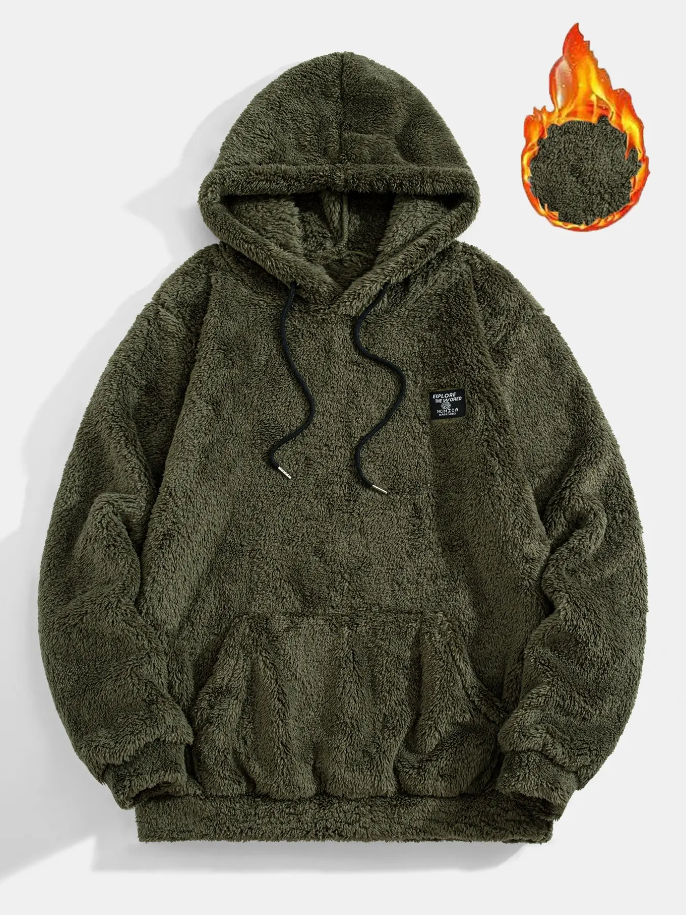 Men's Solid Color Fleece Basic Sports Hoodie, Soft Warm Cozy Pullover, Hooded Sweatshirt for Casual Daily Gym Loungewear, Casual Sporty Hoodies, Casual Streetwear Hoodie