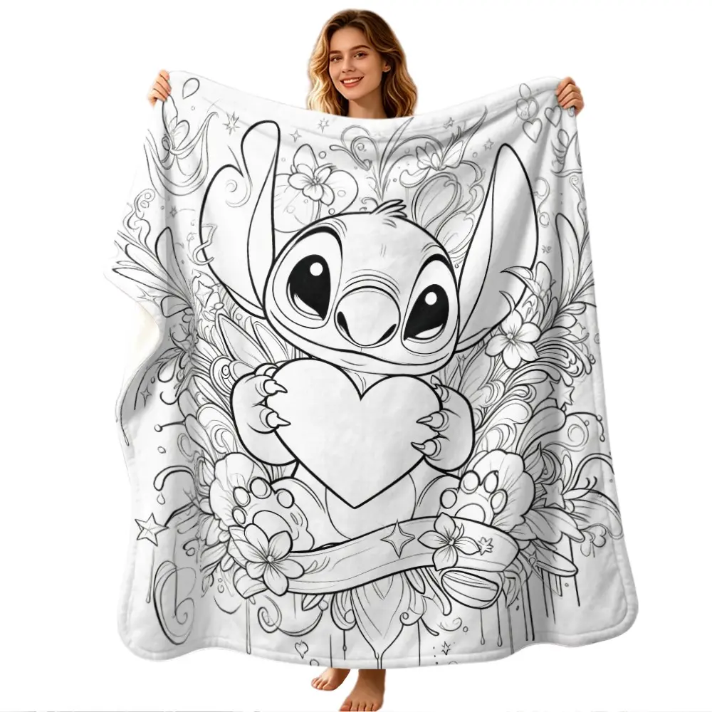 Creative Hand-Drawn Blanket, Digital Print Flannel, Modern Style, Holiday Gift, Wall Hanging, Sofa Bed Cover, Outdoor Travel Blanket, Soft Cozy Blanket, Cozy Blankets And Throws