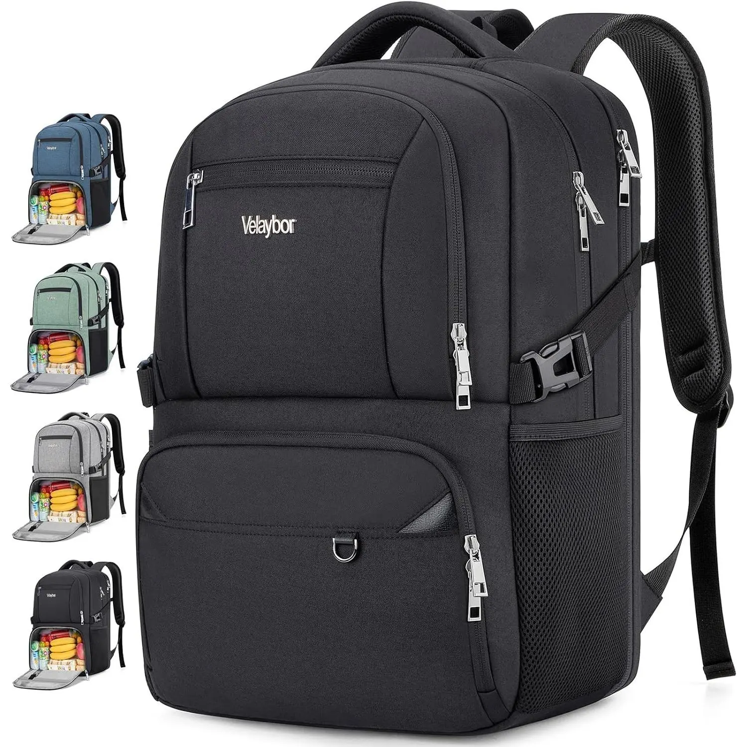 Insulated Lunch Backpack Fit 17" Laptop, Work Backpack with Lunch Box for Men & Women, Water Resistant College Computer Bag for Travel, Business, HikingGift