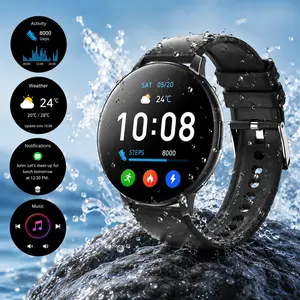Smart Watch Answer/make Calls, 1.46'' HD Round Display, Digital Smartwatch, Waterproof Outdoor Sports Watch, Fitness Tracker, Android iOS Compatible