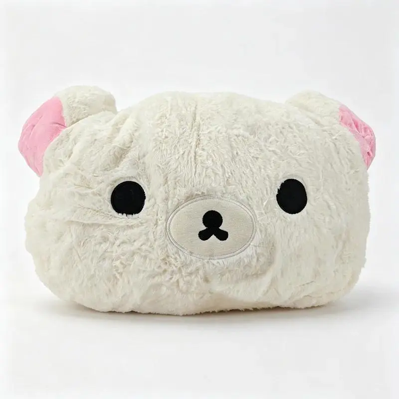 New Rilakkuma Big Head Plush Pillow Large Size Cute Soft Stuffed Toy Cushion Bedroom Sofa Decor Unisex Gift For Men Women