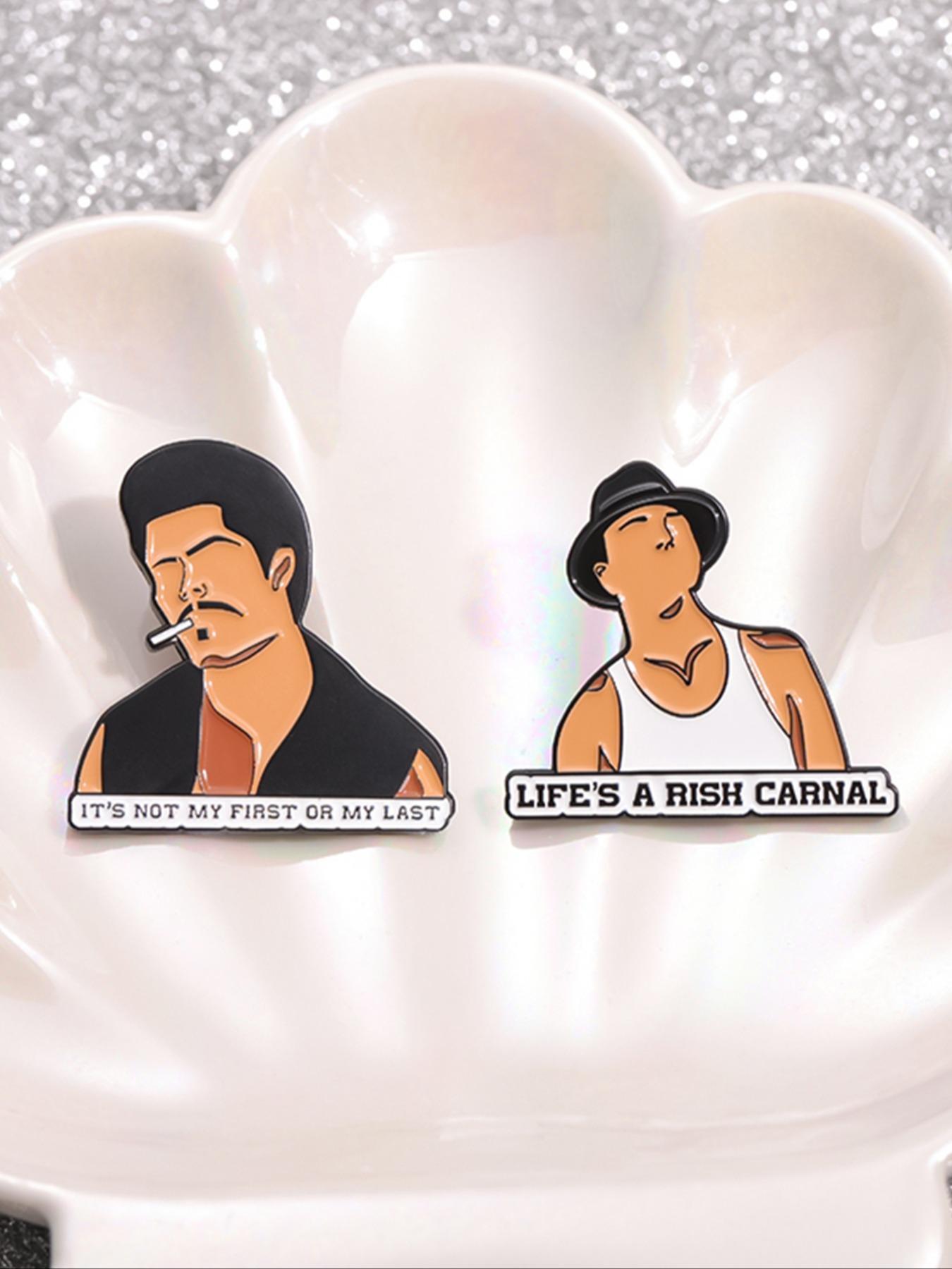 Cartoon Character Brooch, Fashion Men Alloy Badge for Daily Clothing Decor, Trendy All-match & Exquisite Brooch for Birthday Gift, Durable Metal Pins