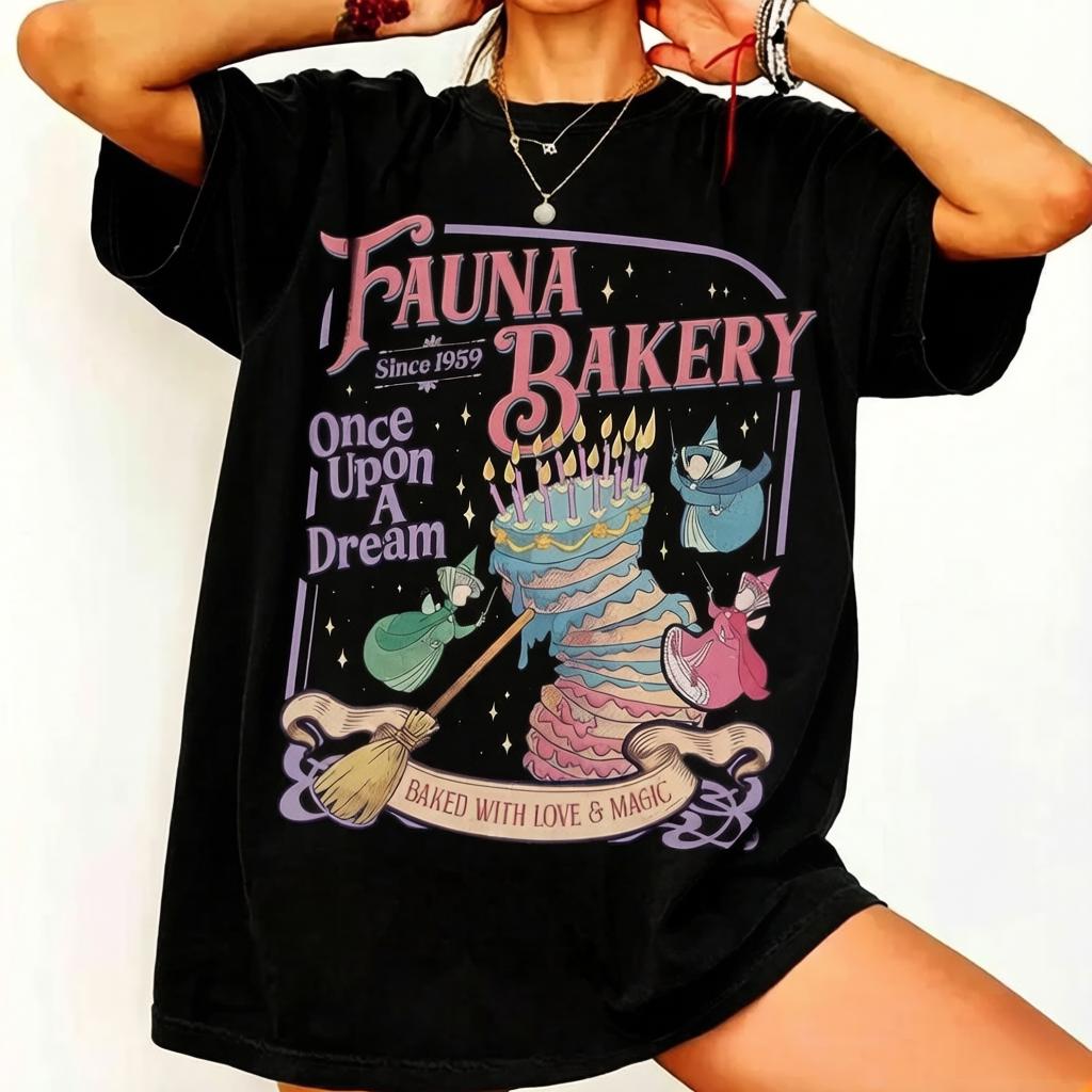 Comfort Colors Fairy Godmother Baking Shirt, Baked With Love And Magic Tee, Retro Princess Cake, Whimsical Trip, Cottagecore Vibes