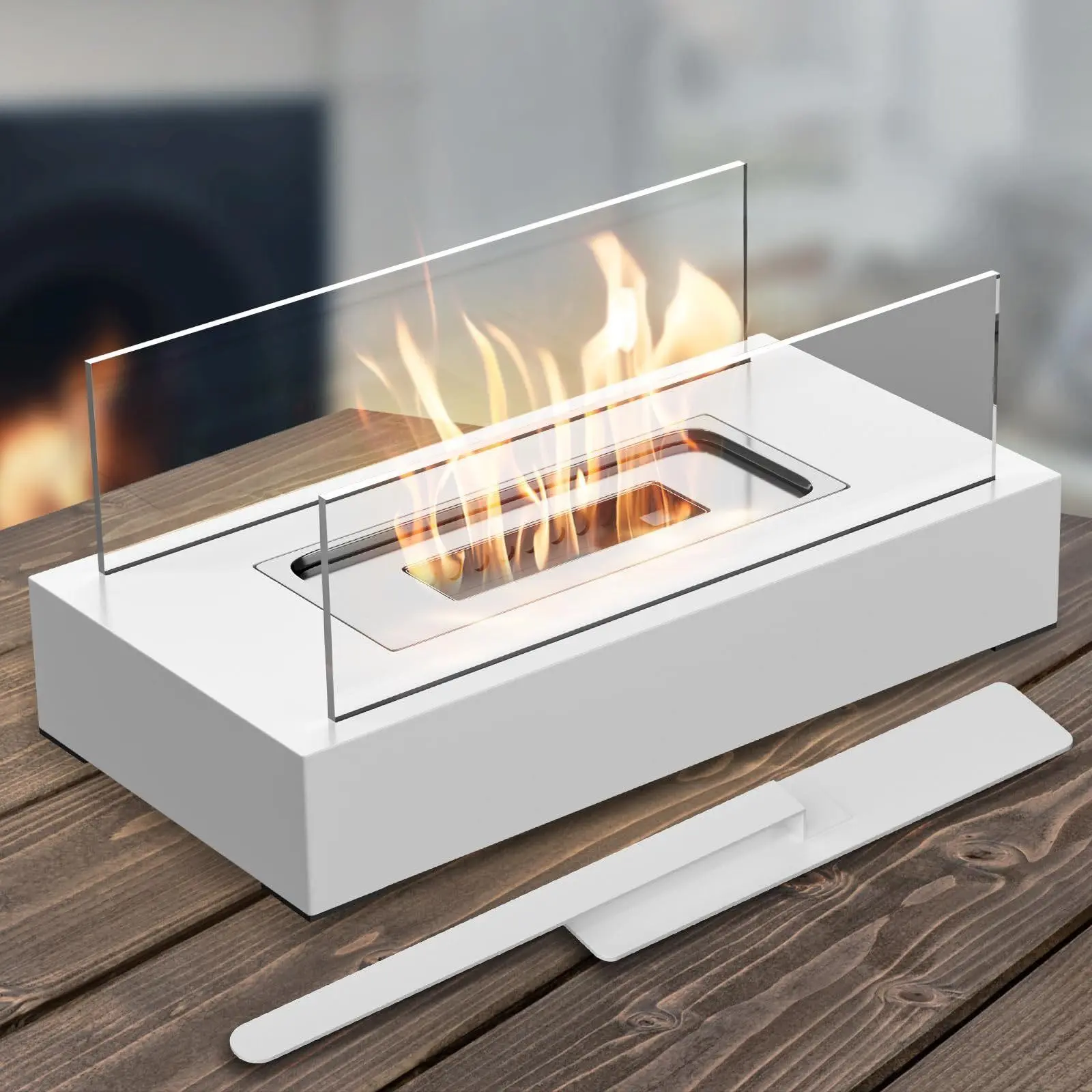 Portable Desktop Alcohol Fireplace, Ethanol Real Fire Heater, Indoor Table Outdoor Camping, Friends Party Atmosphere Decor, Tabletop Fire Pit