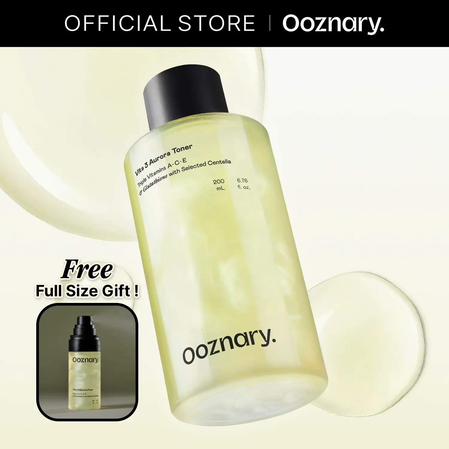 [FREE GIFT] Vita 3 Aurora Toner with Vitamin ACE and Triple Centella and Sea Buckthorn Water for Radiant Glow & Extra Hydration | Korean Skin care | 6,76 fl.oz 200ml
