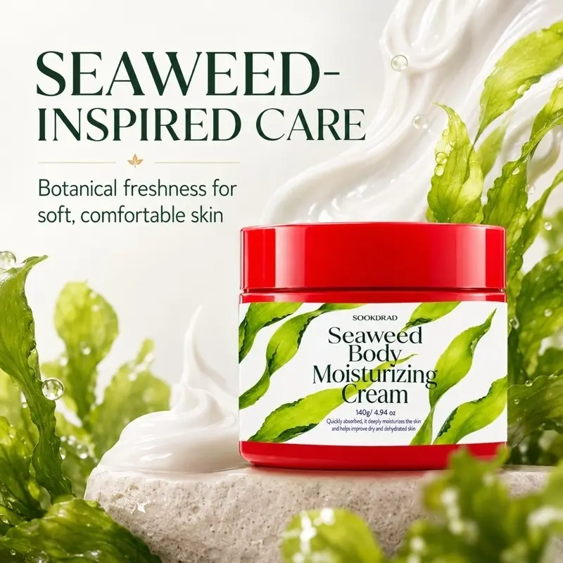 Seaweed Body Moisturizing Cream, Deeply Moisturizing, Fast Absorb, Suitable For Dry Dehydrated Skin, 140g