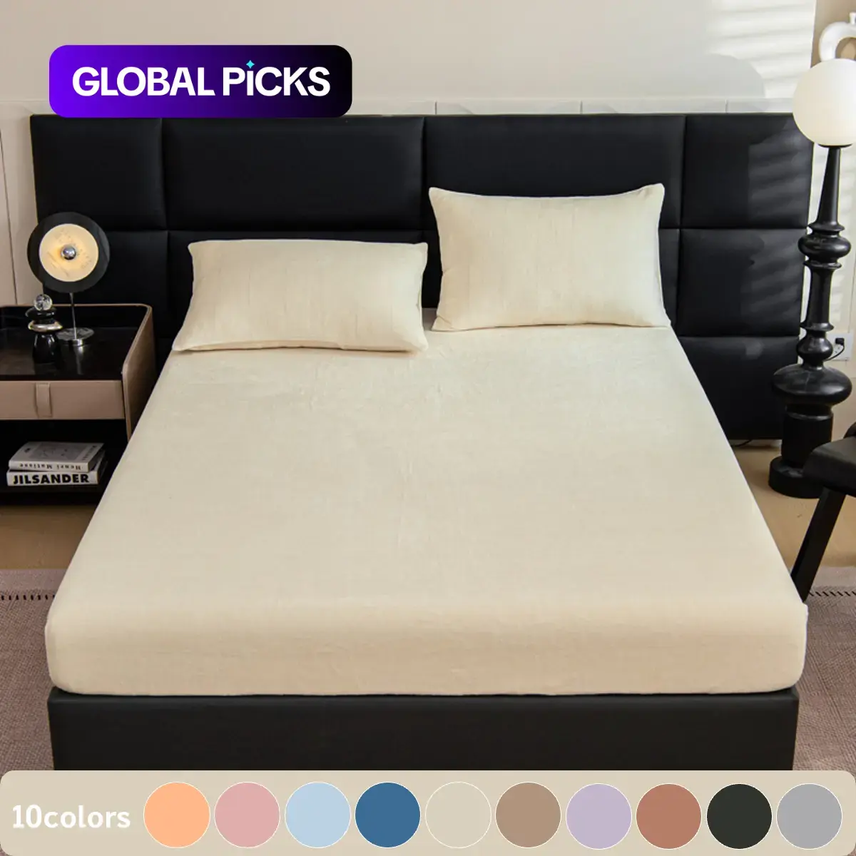 Luxury Plush Fitted Sheet Set 2/3pcs – Ultra Soft, Noiseless & Breathable, Deep Pocket Design with 1 Fitted Sheet + 2 Pillowcases (No Pillows) – Machine Washable Soft Comfy Bedding for Bedroom, Dorm, Kids, Pets & Hotels Polyester Bedding Set