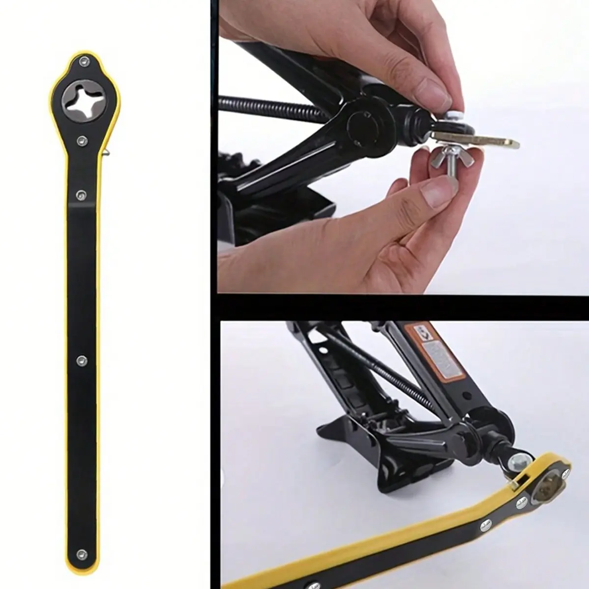 34cm Car Jack Wrench, Multifunctional Wrench, Universal Tire Change Tool, Effortless Design, Versatile Use, Essential Automotive Accessory, Easy Handling