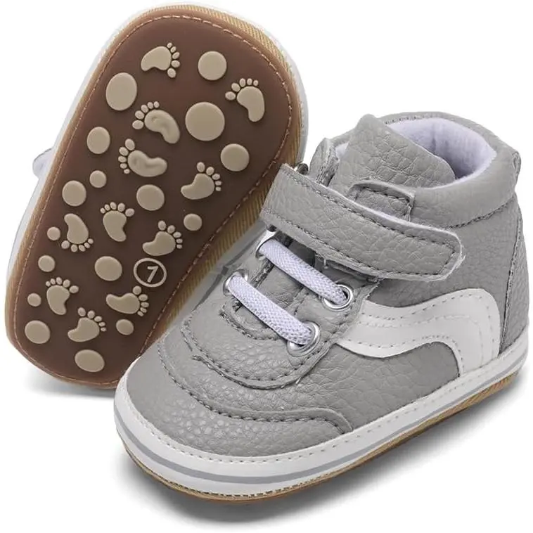 Boys Girls Shoes Non-Slip Rubber Sole Sneakers Infant First Walking Toddler Crib Shoes Newborn Loafers Flats. stuff walker shoe 0-18 month  booties baby heels