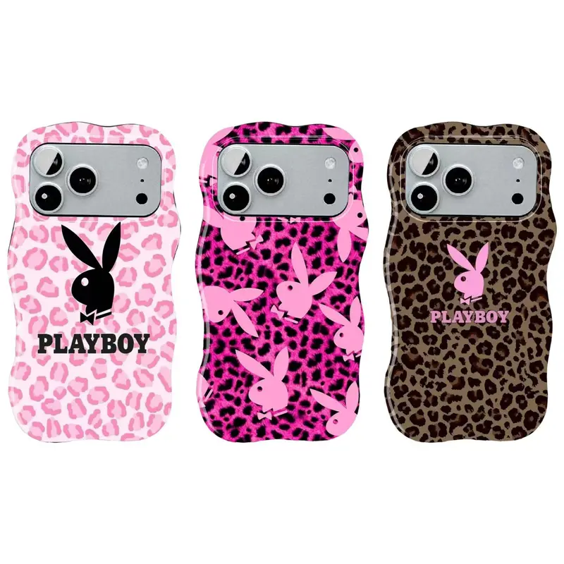 Playboy Aesthetic TPU Smartphone Case - Street-Style Protection Accessory, Anti-Drop, Shockproof, Pink Rabbit Head Logo, Durable Phone Accessories for iPhone 11-17 Pro Max/Plus & Samsung Galaxy S23-Series Devices