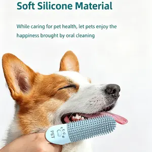 Pet Toothbrush Silicone Finger Cuff for Cats and Dogs, 360-Degree Oral Cleaning, Odor Elimination, Easy-To-Use Pet Dental Care Tool