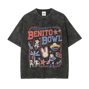 Bad Benito Bowl Bunny Football Shirt, Retro Distressed Game Day Tee, 2026 Halftime Show, Comfort Colors Fan Merch