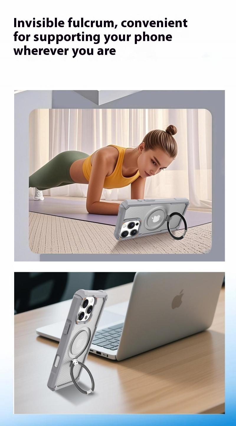 Phone Case for iPhone 16 Pro Max 6.9 inch Compatible with MagSafe Charging and Stand Shockproof Anti-Slip Military Grade Protective Case Magnetic Wallet Protective Case for iPhone Cellphone Protection Cover Casing