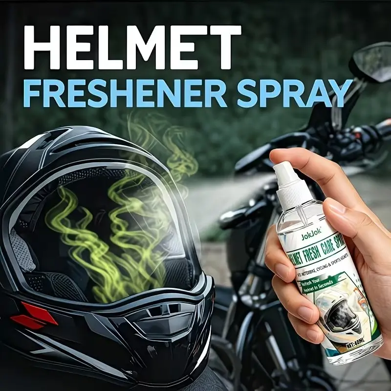 Helmet Freshening Deodorizing Spray, Water-Free Quick Clean Care, Long-Lasting Freshness, Gentle Formula, for Motorcycle Helmets, Sports Shoes