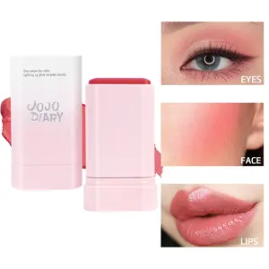 Portable Solid Cream Blush Stick 4 Shades Skin Friendly Twist Dispense Design Even Full Pigment Create Natural Healthy Glow Light Daily Makeup Fits All Makeup Styles