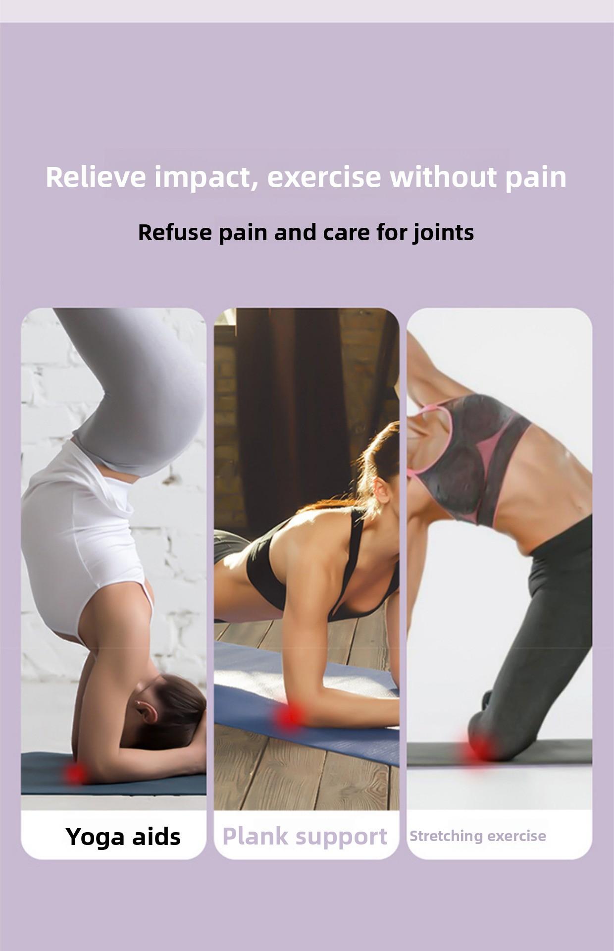 2-Pack Non-Slip Thickened Yoga Knee Pads, Yoga Mats, Portable Yoga Support Mats for Home and Gym Training, Fitness Mats