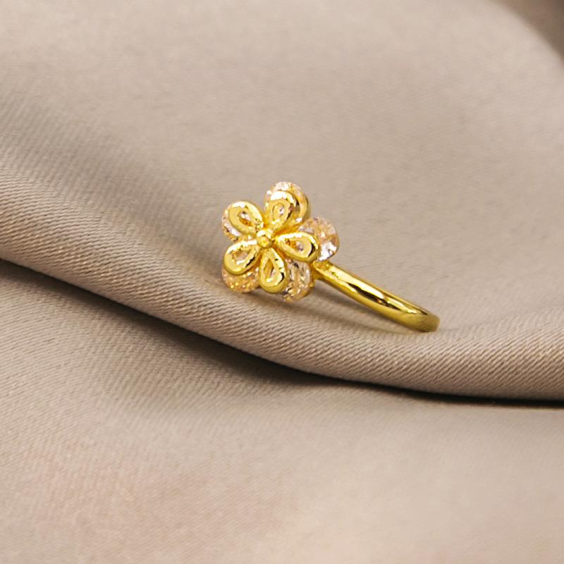 New star-shaped nose ring, simple U-shaped copper micro-inlaid non-piercing nose stud, trendy accessory