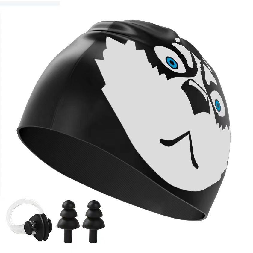Husky silicone swimming cap is funny, high elasticity is increased, and it does not restrain the head. Cute swimming cap, the same waterproof swimming cap for men and women.