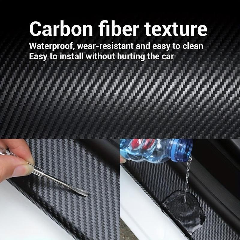 Carbon Fiber Pattern Car Sticker, 1 Roll Multi-functional Waterproof Car Body Sticker, Anti-scratch Car Decorative Sticker for Car Door, Car Body, Car Interior, Car Decals, Automobile Decals
