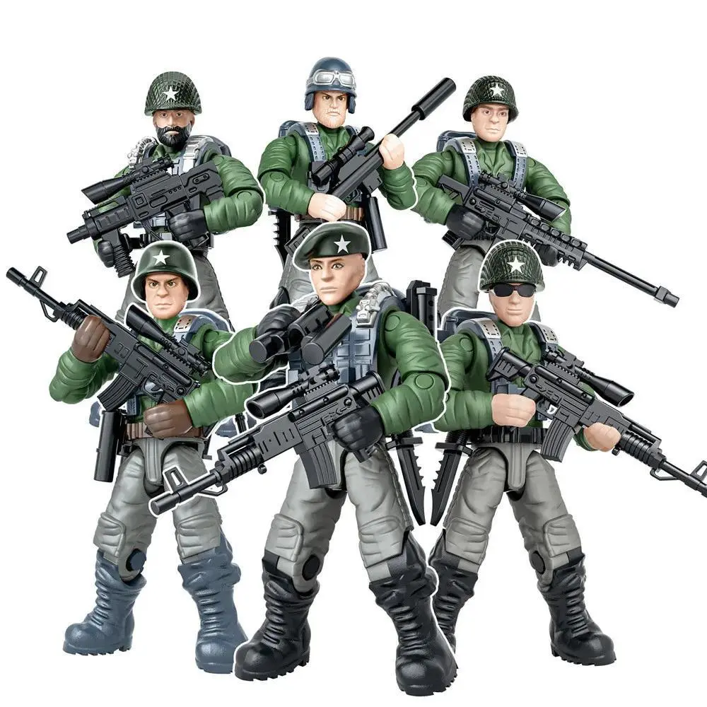 World War Army Military Soldiers SWAT Special Force Figures Building Blocks Bricks Model DIY Assembly Bricks Toys For Kids Popular toys 2026 Hot selling toys