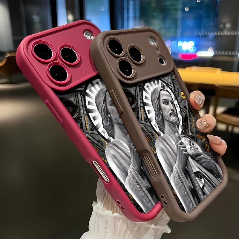San Judas Tadeo Soft&Flexible TPU Silicone Phone Case For iPhone 17 Pro Max AIR 16 15 14 13 12 11 Plus XSMAX Cases Durable|Shockproof|Full Camera Protection|Anti-Scratch|Anti-Fingerprint|Slim Fit|Gift For Girlfriend/Men/Women