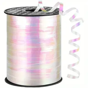 Rainbow Laser Ribbon Roll, 250m X 5mm Thick Balloon Line Gift Wrapping, Handmade Crafts, Wedding, Birthday, Party, Christmas Decorations