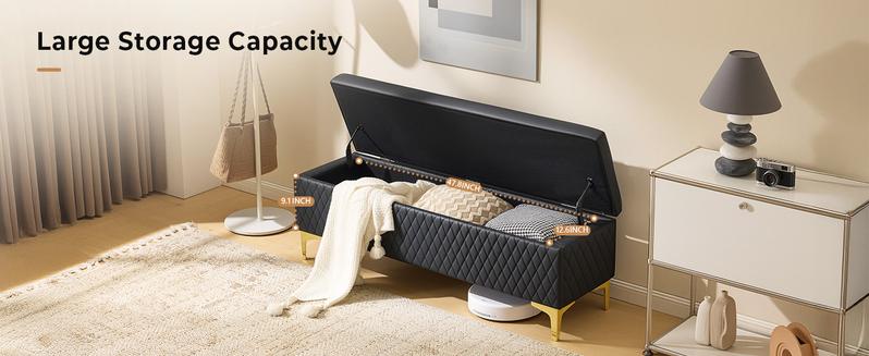 OmySalon Waiting Room Bench with Storage, Faux Leather Office Guest Chair Lobby Seating, Reception Furniture for Small Salon Barbershop Conference Business OmySalon Waiting Room Bench with Storage, Faux Leather Office Guest Chair Lobby Seating, Reception Furniture for Small Salon Barbershop Conference Business