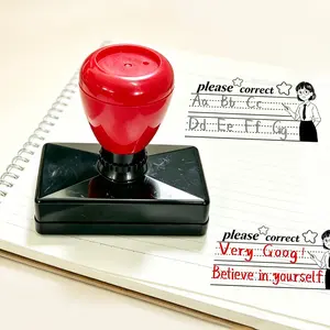 Four-Line Stamp for Pinyin Practice, Alphabet and Number Stamps, Correction Tool, Writing Guide, Habit Tracker, Daily Check-In Stamp