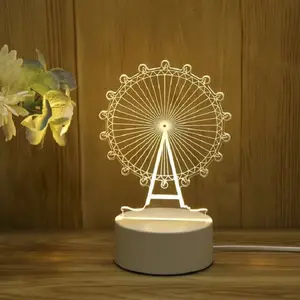 3D Acrylic Illusion Night Light with Remote Control,  DIY Handwritten Desk Lamp, USB Powered Ambient Light for Home Decor & Gifting