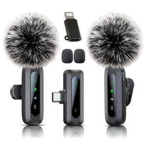 Professional Wireless Microphone for iPhone 15/16/17, iPad, Android, Directional Lavalier Mic, Noise-Canceling, USB C Lapel Mic for Vlogs, Tiktok, Youtube