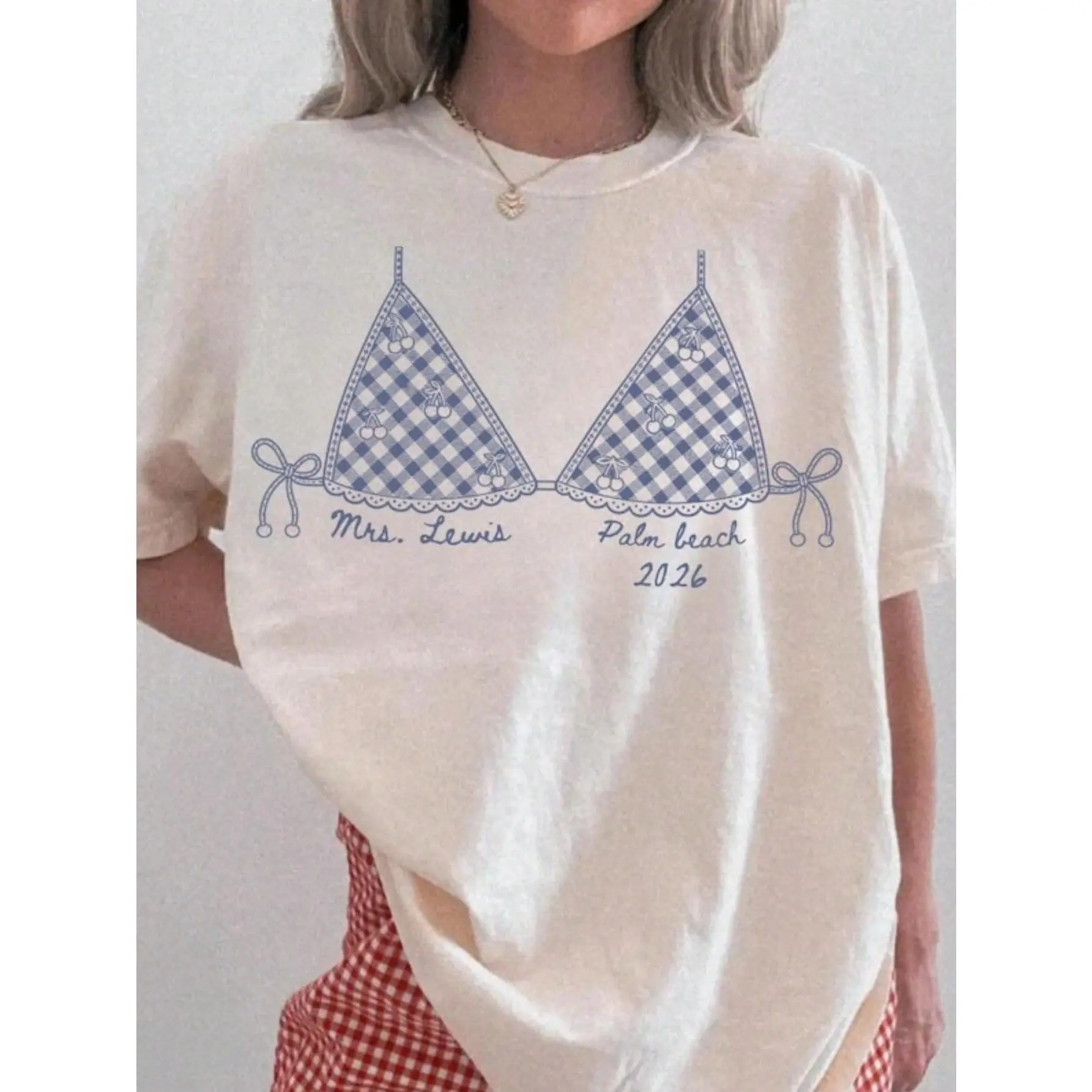 Personalized Bikini Graphic Bachelorette Shirt, Summer Top Coverup, Coastal Bachelorette Shirt, Custom Mrs Shirt, Beach Bach Party Tee