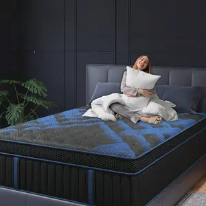 12 Inch Gel Memory Foam Hybrid Pocket Spring Mattress In A Box, Medium Firm Twin Full Queen King Bed Mattress With Motion Isolation & Reinforced Edge Support