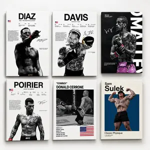 UFC Fighter Wall Art Gallery Wrapped , MMA Art Poster, UFC Legend Print Set Decor, Gifts for Him/Her, Wall Art Print, Poster For Gift MMA Fighter Poster, Combat Sports Wall Decor, Martial Arts Fan Gift, Gym Room Decor, Man Cave Canvas, Sports Gift for Men