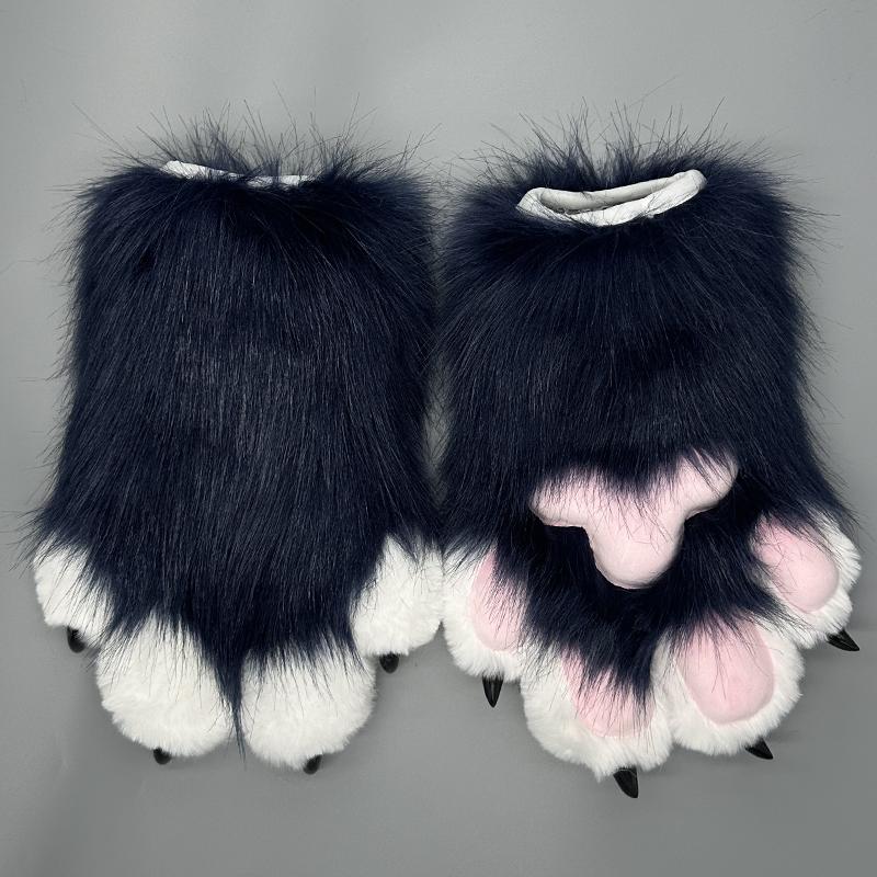 Fursuit paws gloves Furry Claw Gloves Built-in Whistle Decompression Toys Costume Party Accessories for cosplay