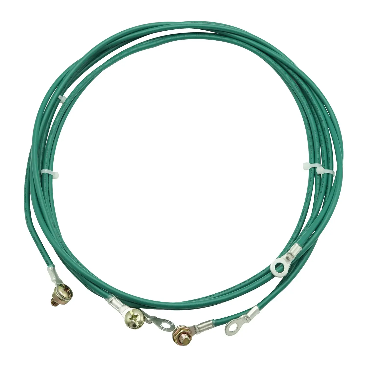 4Ft 12 AWG Ground Wire with#10 Ring Terminal Connector Lug and Bolt