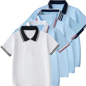 Zz 5 Pack Child Short Sleeve Stretch Polo Shirts School Uniforms Range Perfect for Daily Wear and Sports