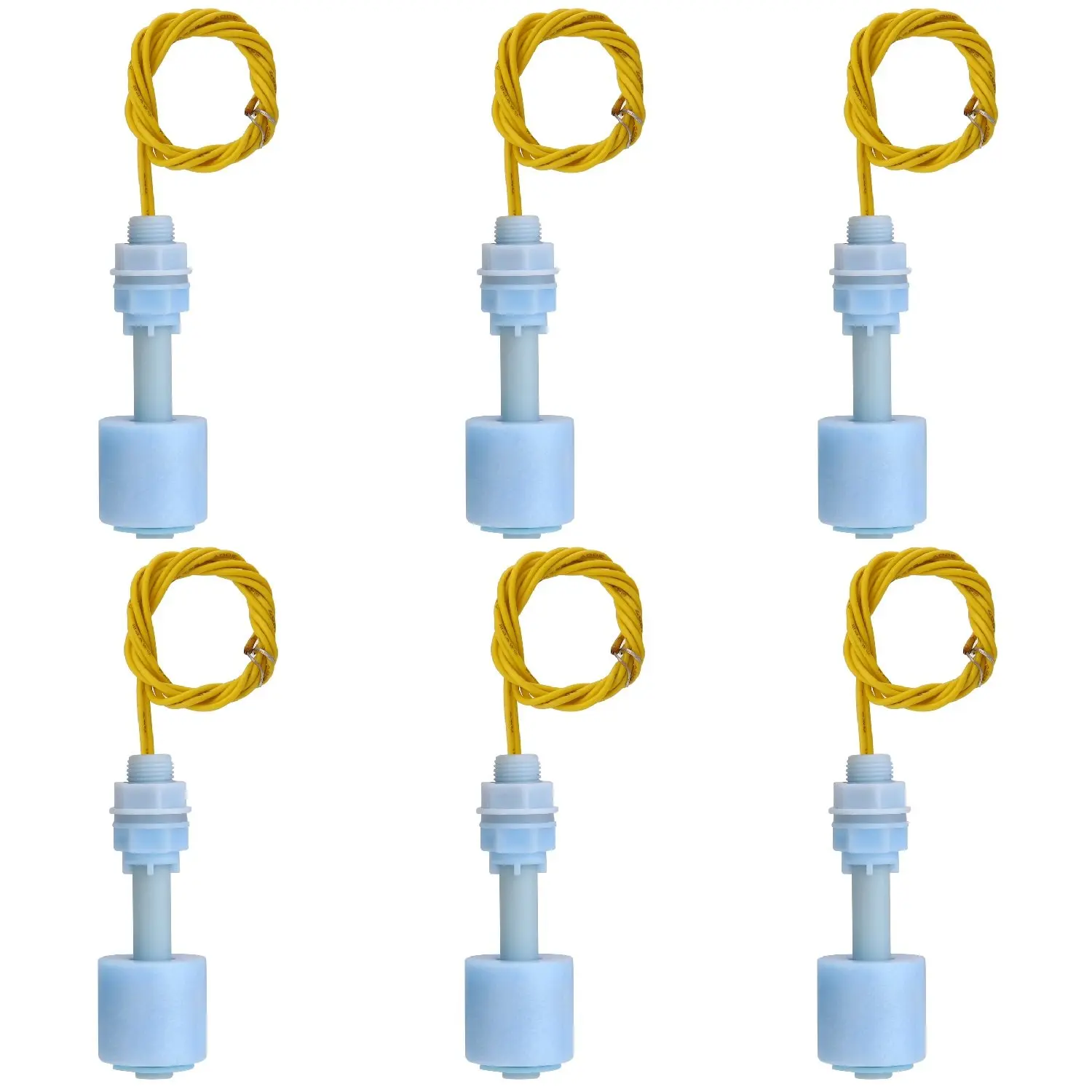6 Pieces Plastic PP Float Switch Fish Tank Liquid Water Level Sensor