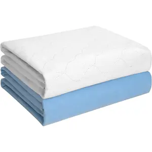 Heavy Absorbency Bed Pad, Washable and Reusable Incontinence Bed Underpads, 34"X52" (2 Pack), Waterproof Mattress Protector